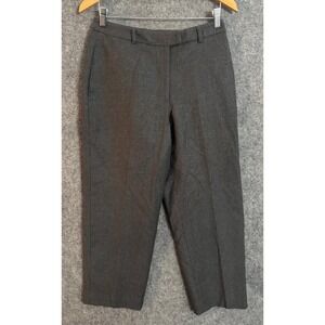 Vintage LL Bean Petite Wool Blend Gray Career Pants Size 8P USA Made